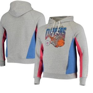 NEW LA Clippers Homage On Fire Tri-Blend Pullover Hoodie